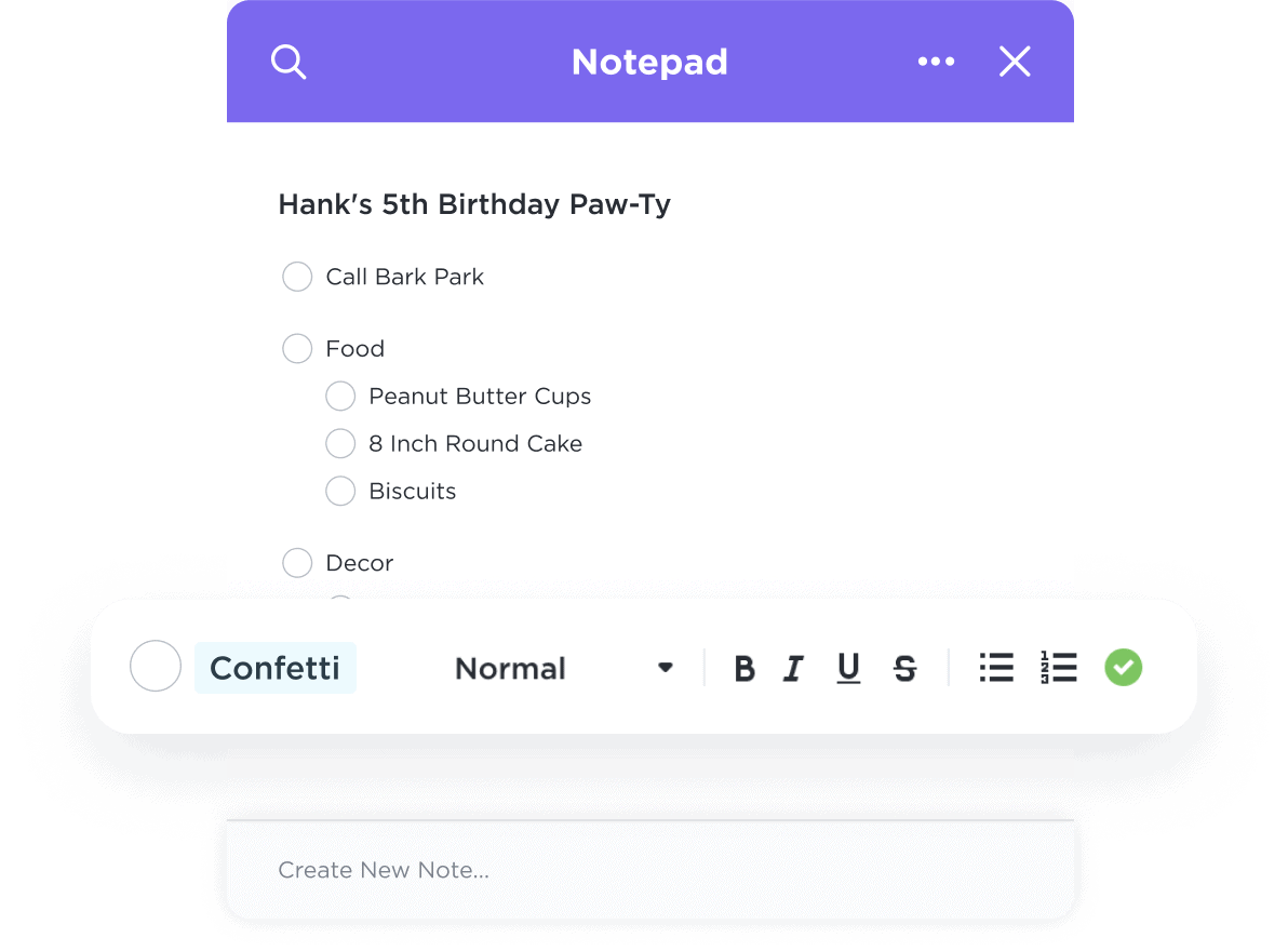 Free Online Notepad with ClickUp™