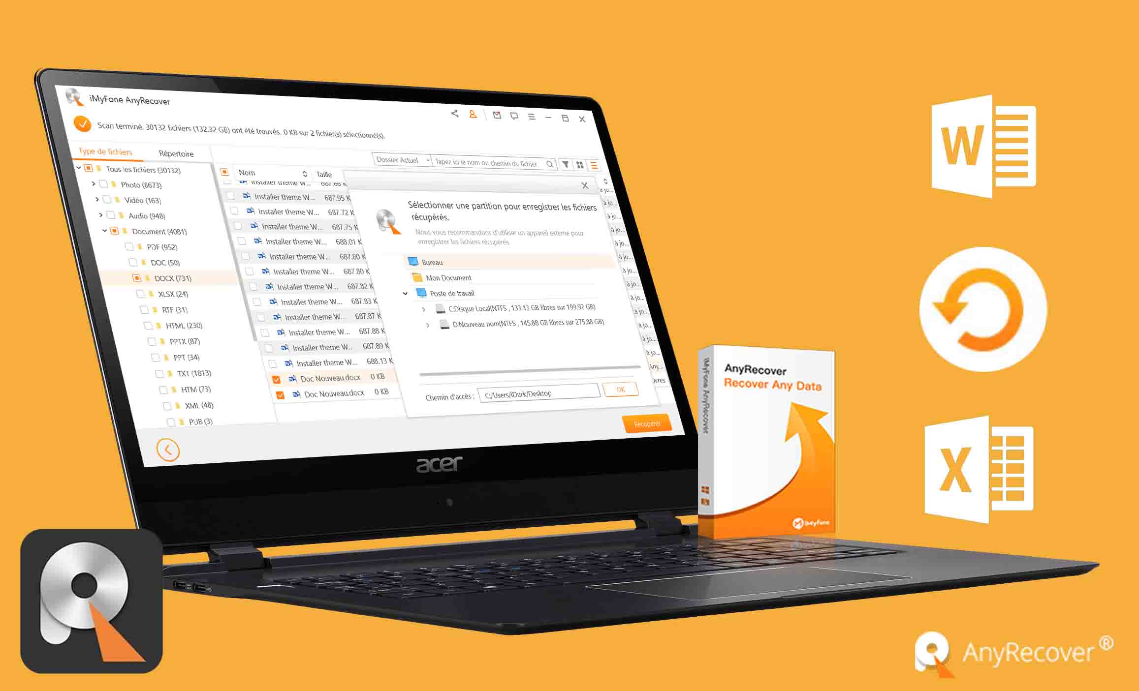 Récupérer les fichiers Word et Excel supprimés sur PC Windows