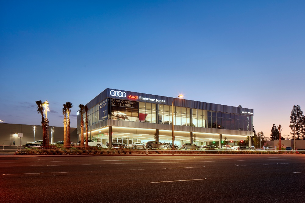 CLI Design Lighting Portfolio Fletcher Jones Audi in Costa Mesa