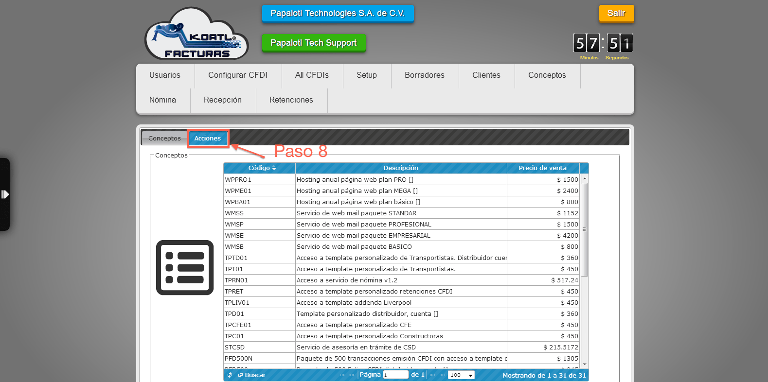 Clasificación masiva de claves de productos y servicios SAT