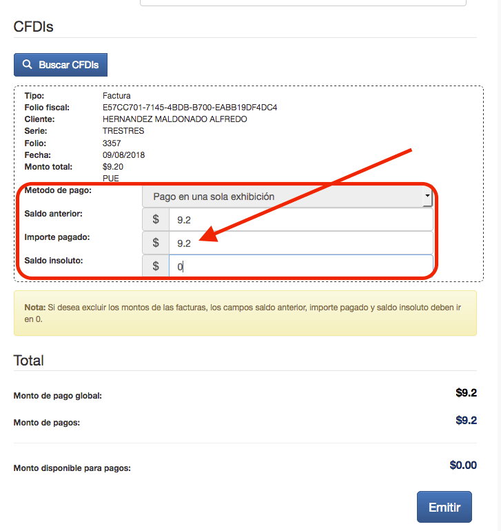 Complemento de Pago SAT Recibo electrónico de pagos