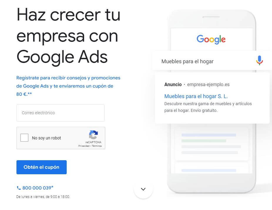 Código promocional Google Ads consíguelo al momento