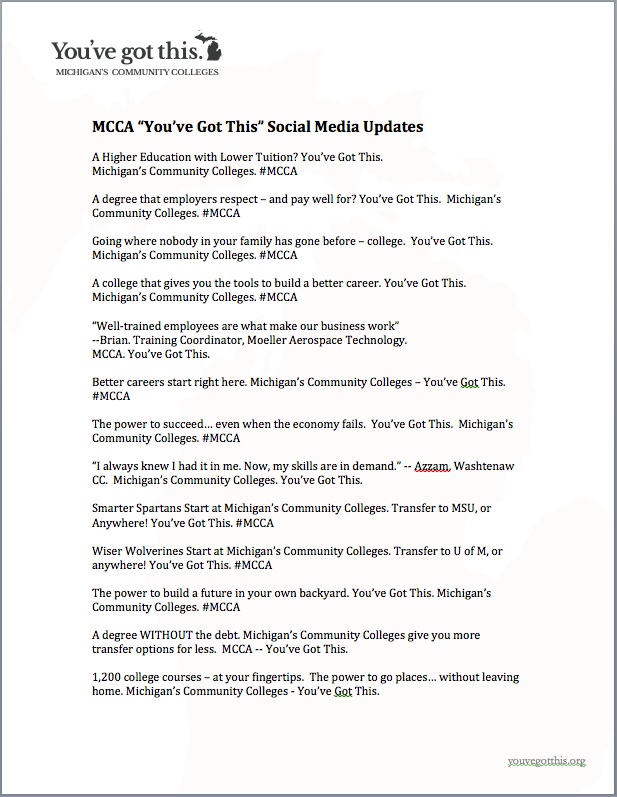 Michigan Community College Association Brand Toolkit