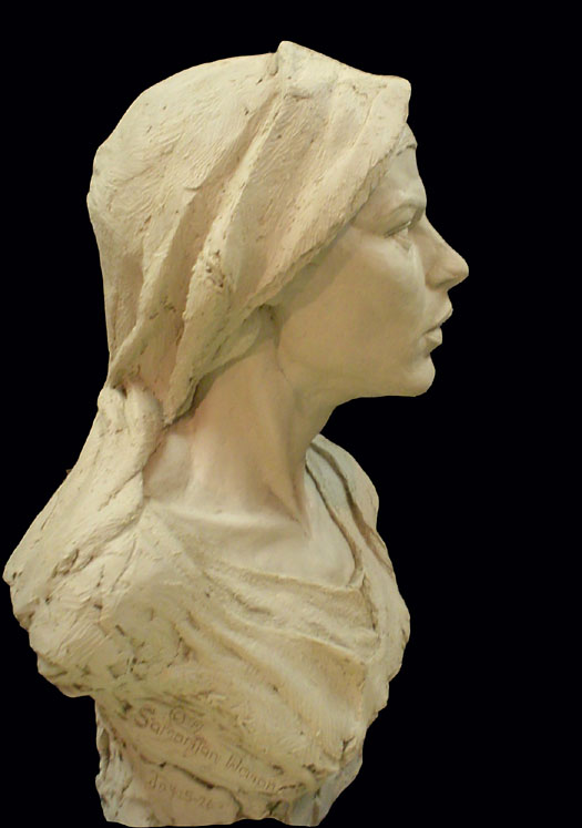 Samantan Woman Bust Sculpture Unlimited Reproduction by Clifford