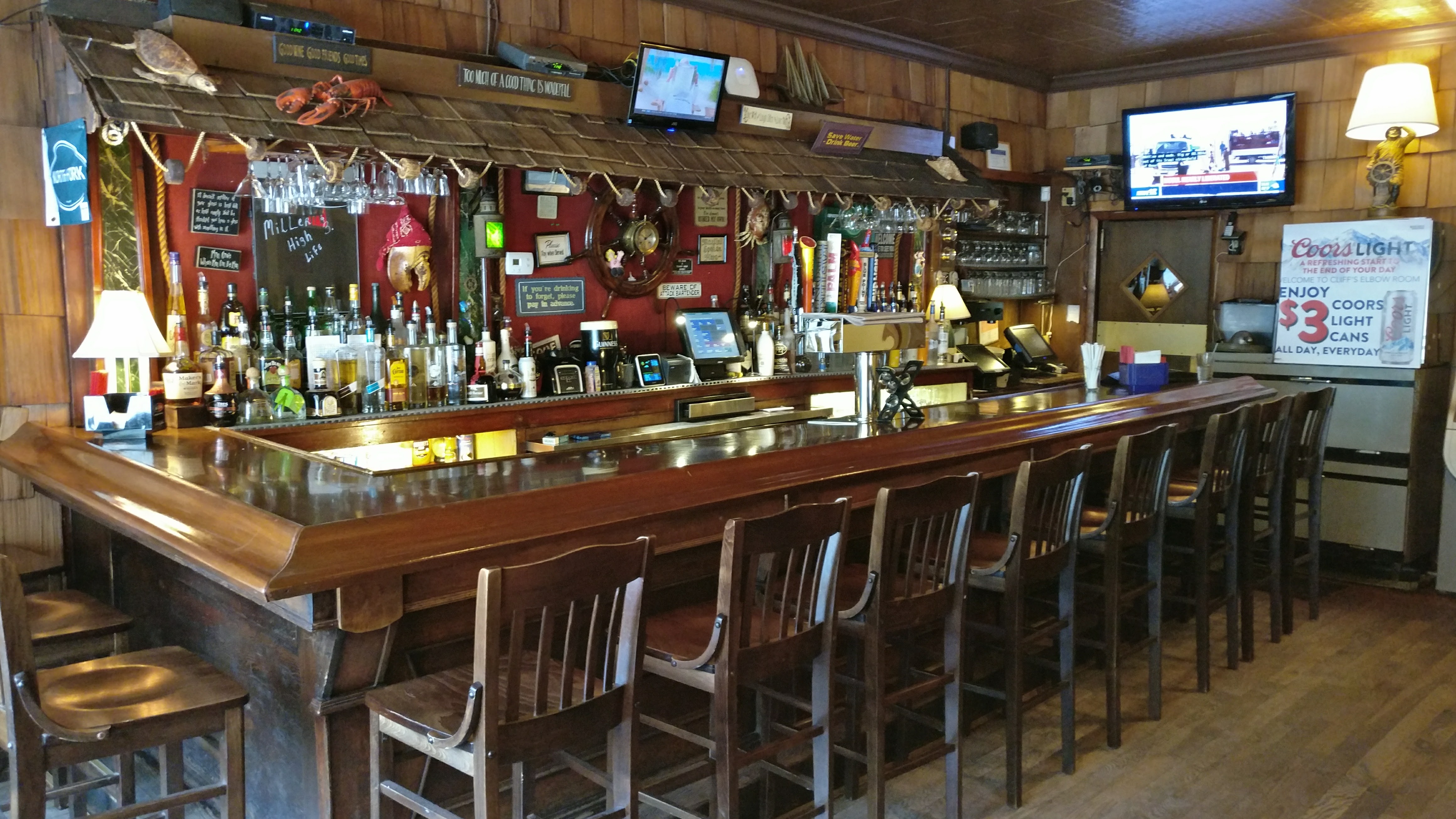 Cliff's Elbow Room Local American Restaurant Find Us In Jamesport