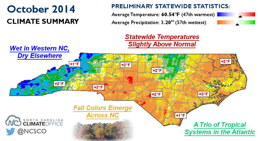 Mild October Sees Variable Rainfall, Changing Leaves