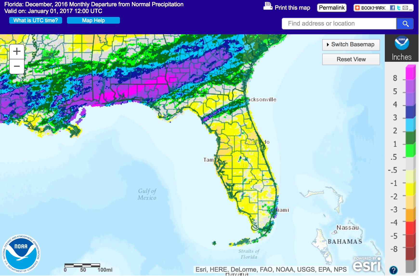 Climate Summary for Florida December 2016 Florida Climate Center
