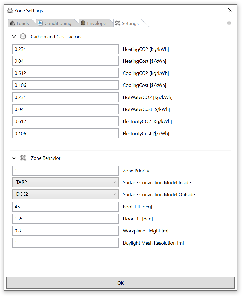 Thermal Zone Settings — ClimateStudio latest documentation