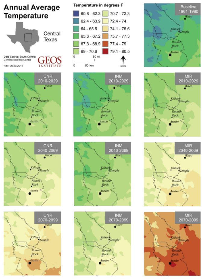 Temperature and Precipitation Extremes in Central Texas Climatewise