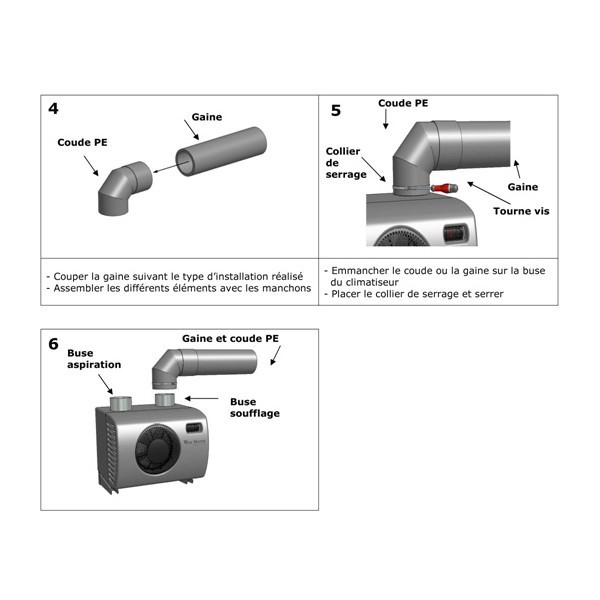 Fondis Winemaster Conduit droit avec manchon Ø 125 mm longueur 2 m