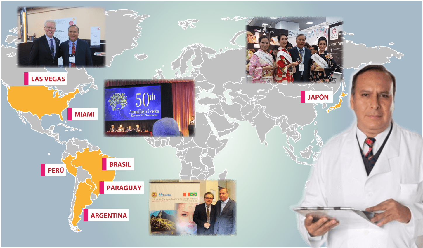 Congresos 2016 del Dr. Edwin Vásquez en el Mundo