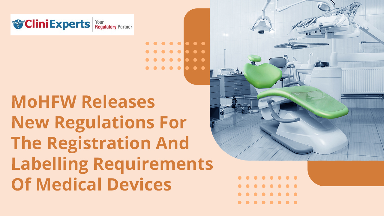 MoHFW Notification For Medical Devices Registration & Labelling, India