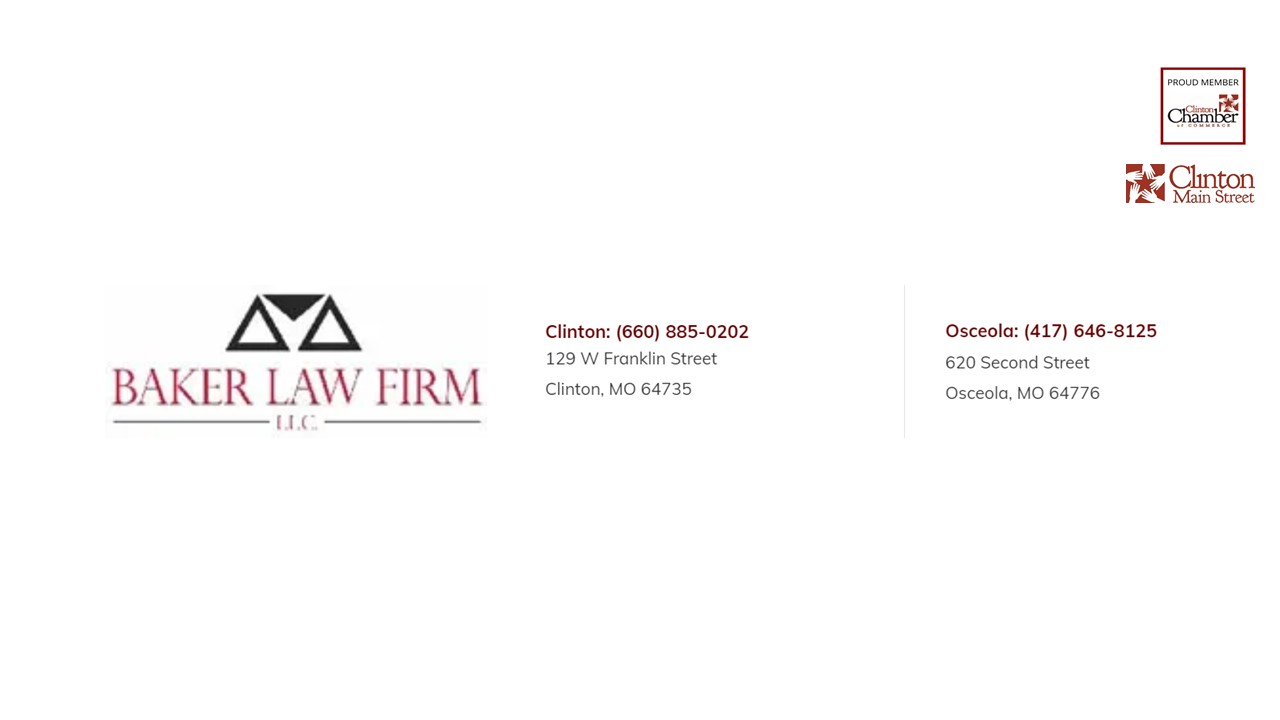 Baker Law Firm to Clinton, Missouri