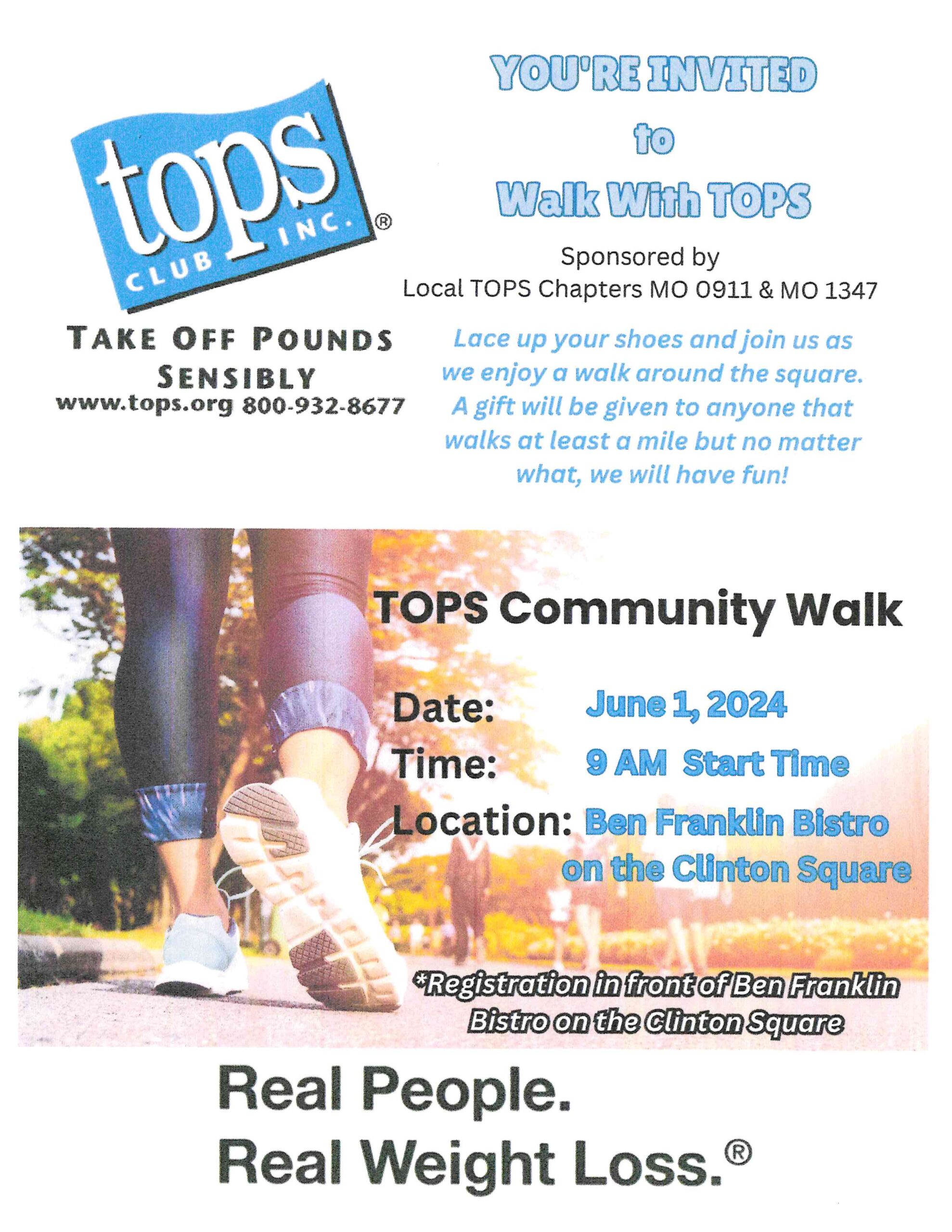 TOPS Community Walk to Clinton, Missouri