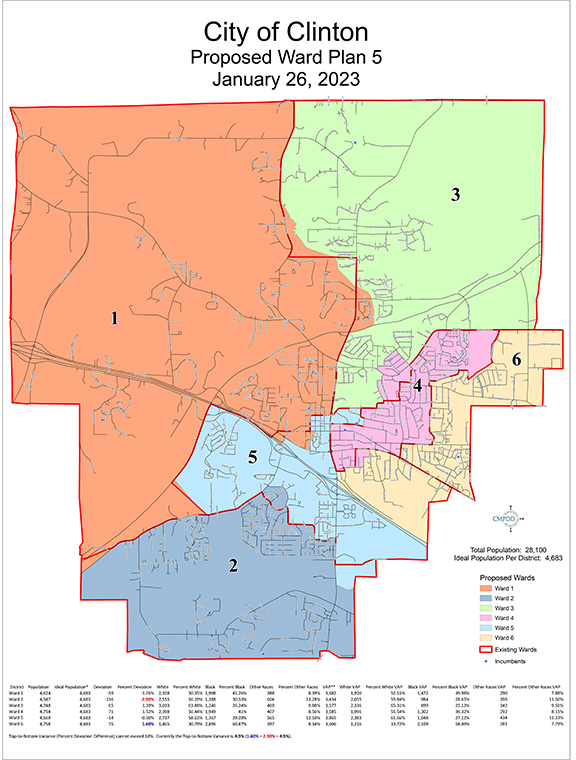 Proposed City of Clinton Ward Maps City of Clinton