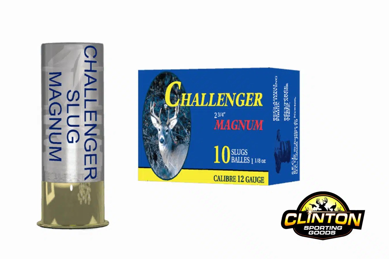 Challenger 12 ga 2 3/4" 1 1/8 oz Slug (10 rounds) | Clinton Sporting Goods