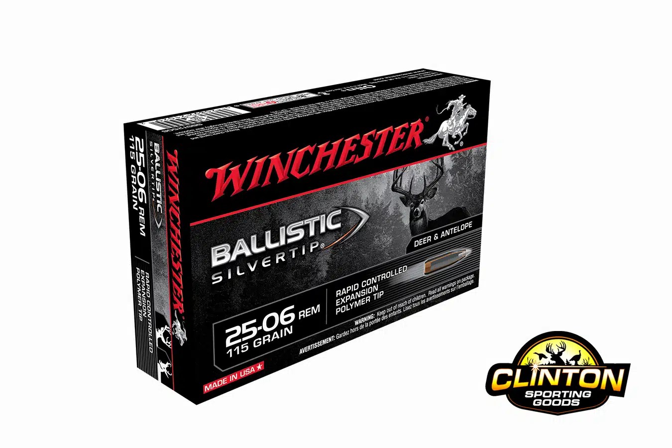 Winchester Ballistic Silvertip 2506 Rem 115gr (25 Rounds) Clinton
