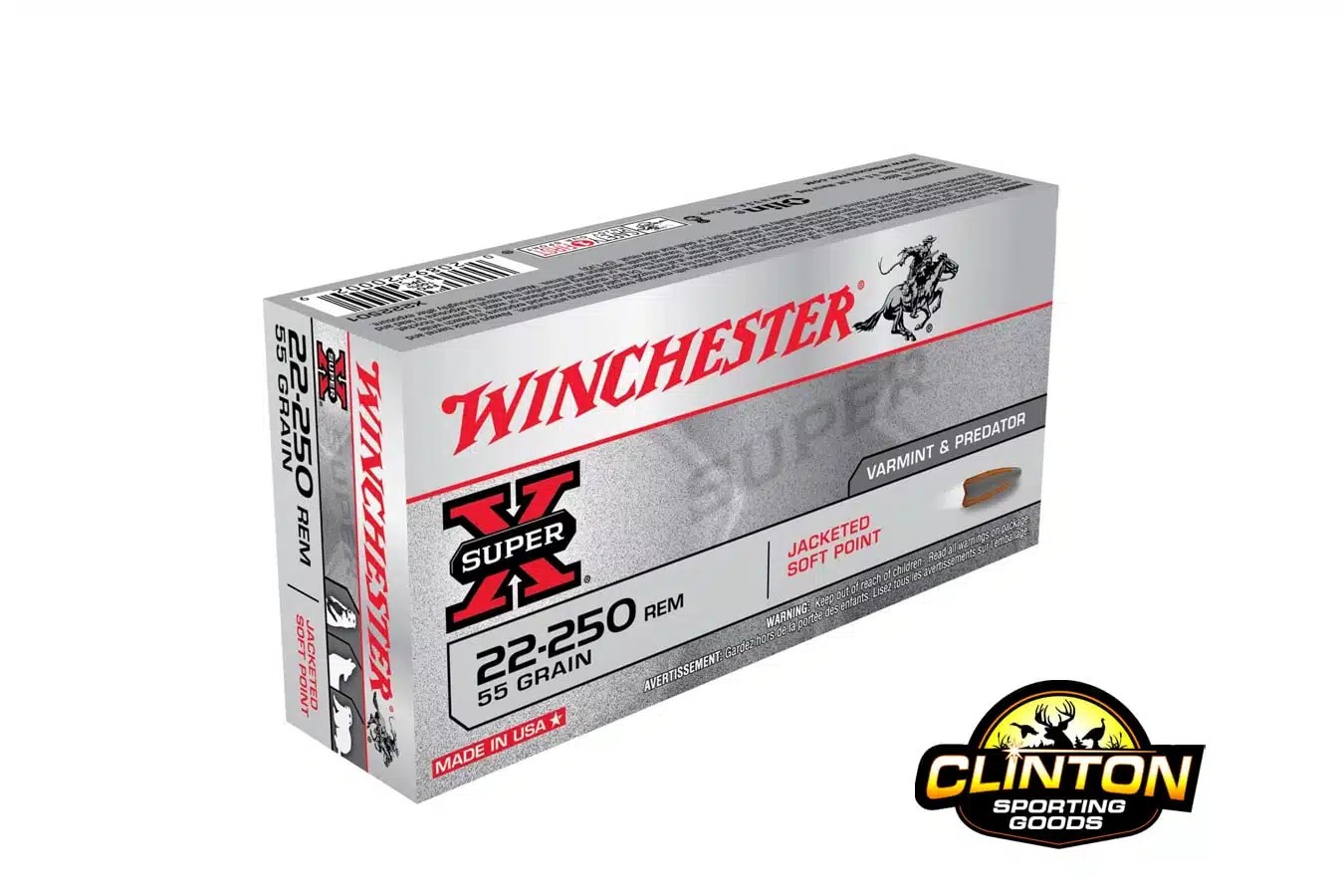 Winchester Super X Power Point 22250 64gr (20 Rounds) Clinton