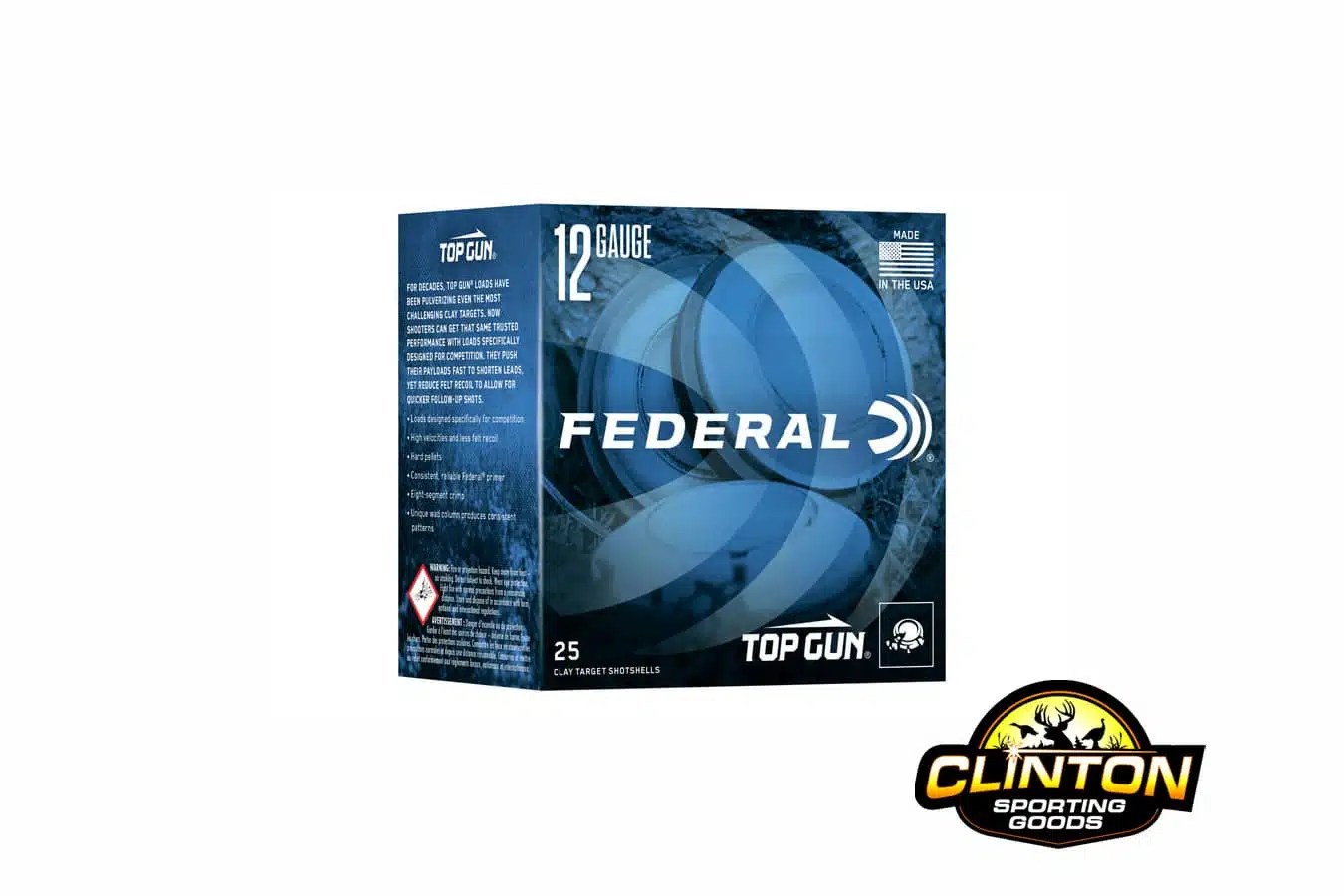 Federal Top Gun 12 ga 2 3/4" 2 3/4 Dram 1 1/8 oz 7.5 (250 Rounds) Clinton Sporting Goods