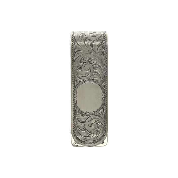 Folded 1802 Sterling Silver Engraved Money Clip Clint Orms Engravers