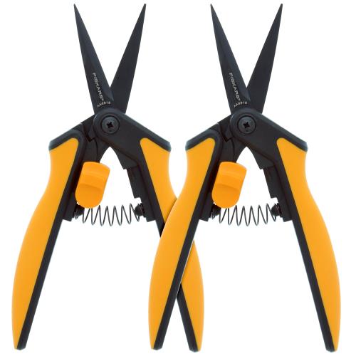Fiskars NonStick Softgrip MicroTip Pruning Snip (2/Pk) Clio Cultivation