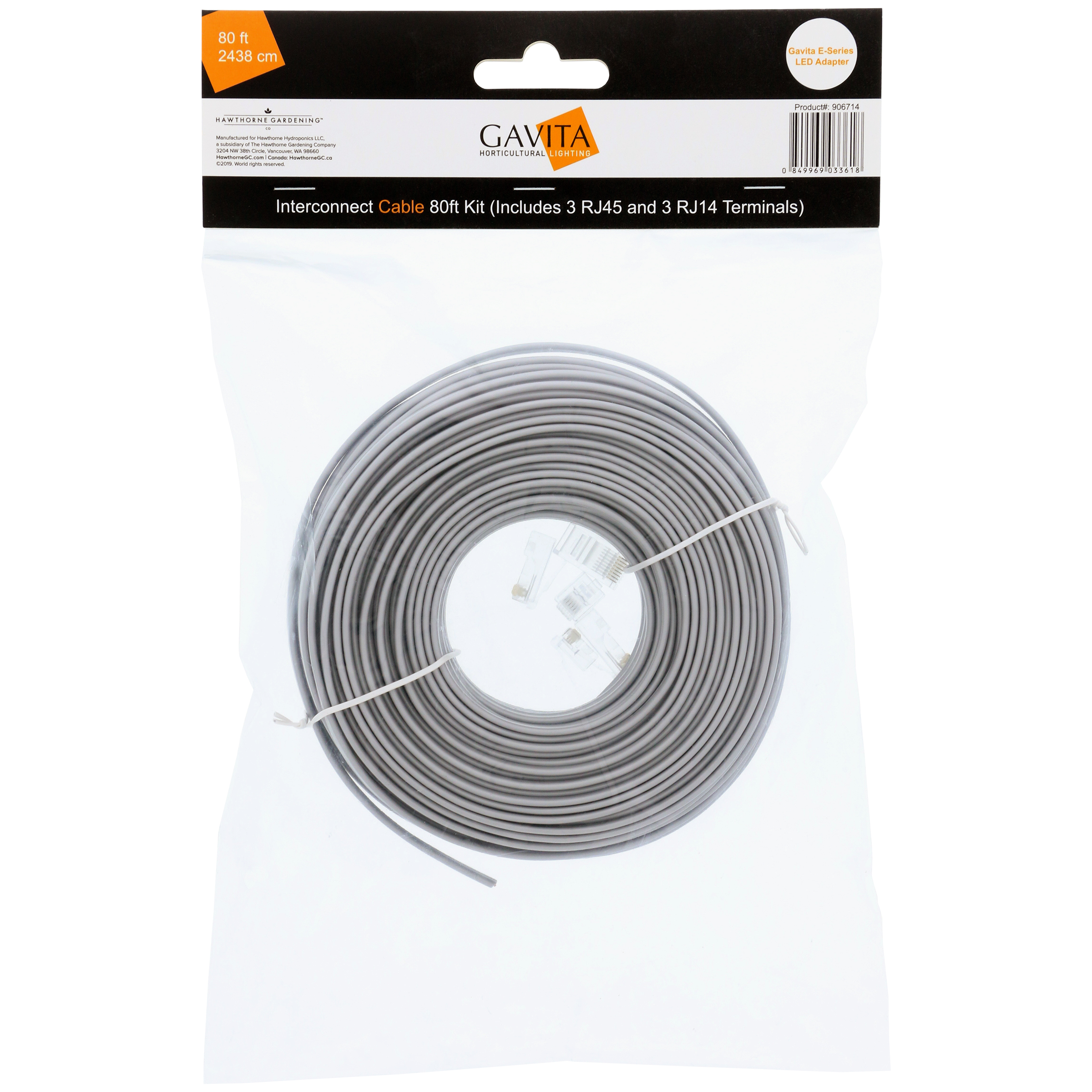 Gavita ESeries LED Adapter Interconnect Cable 80ft Kit (Includes 3