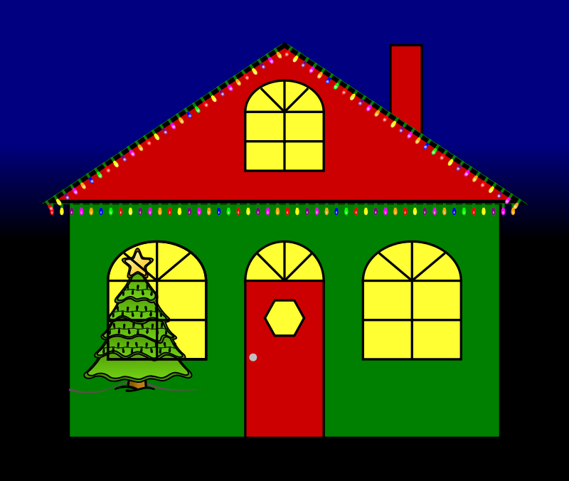 2,800+ Christmas Lights On House Illustrations, RoyaltyFree Clip Art
