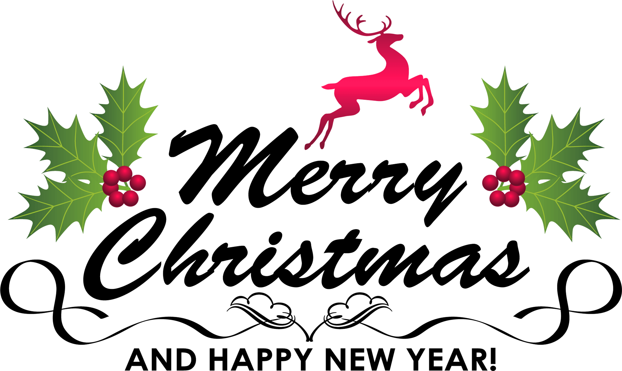 merry christmas and happy new year Clip Art Library