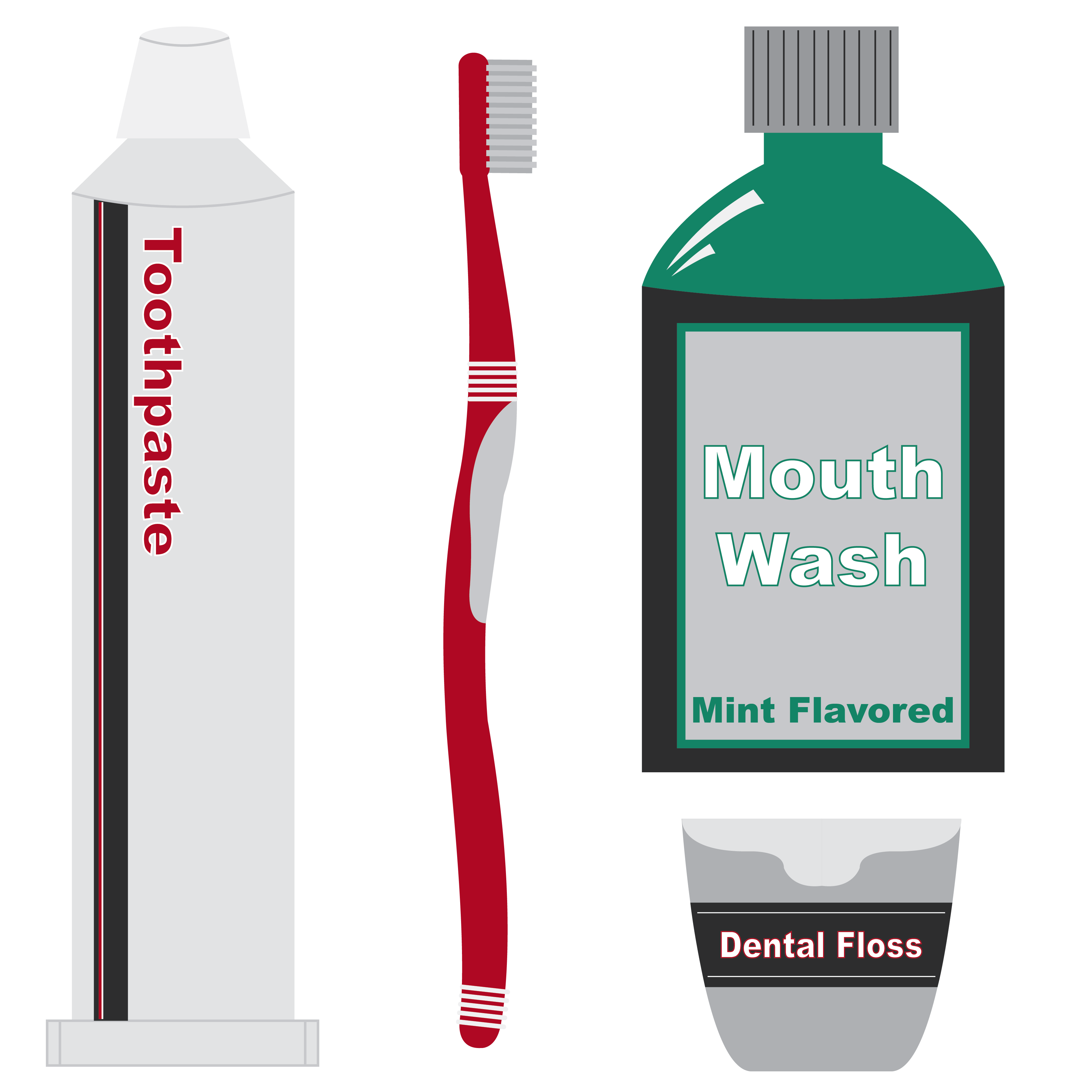 Mouthwash Bottle Isolated Icon Illustration Royalty Free SVG Clip Art