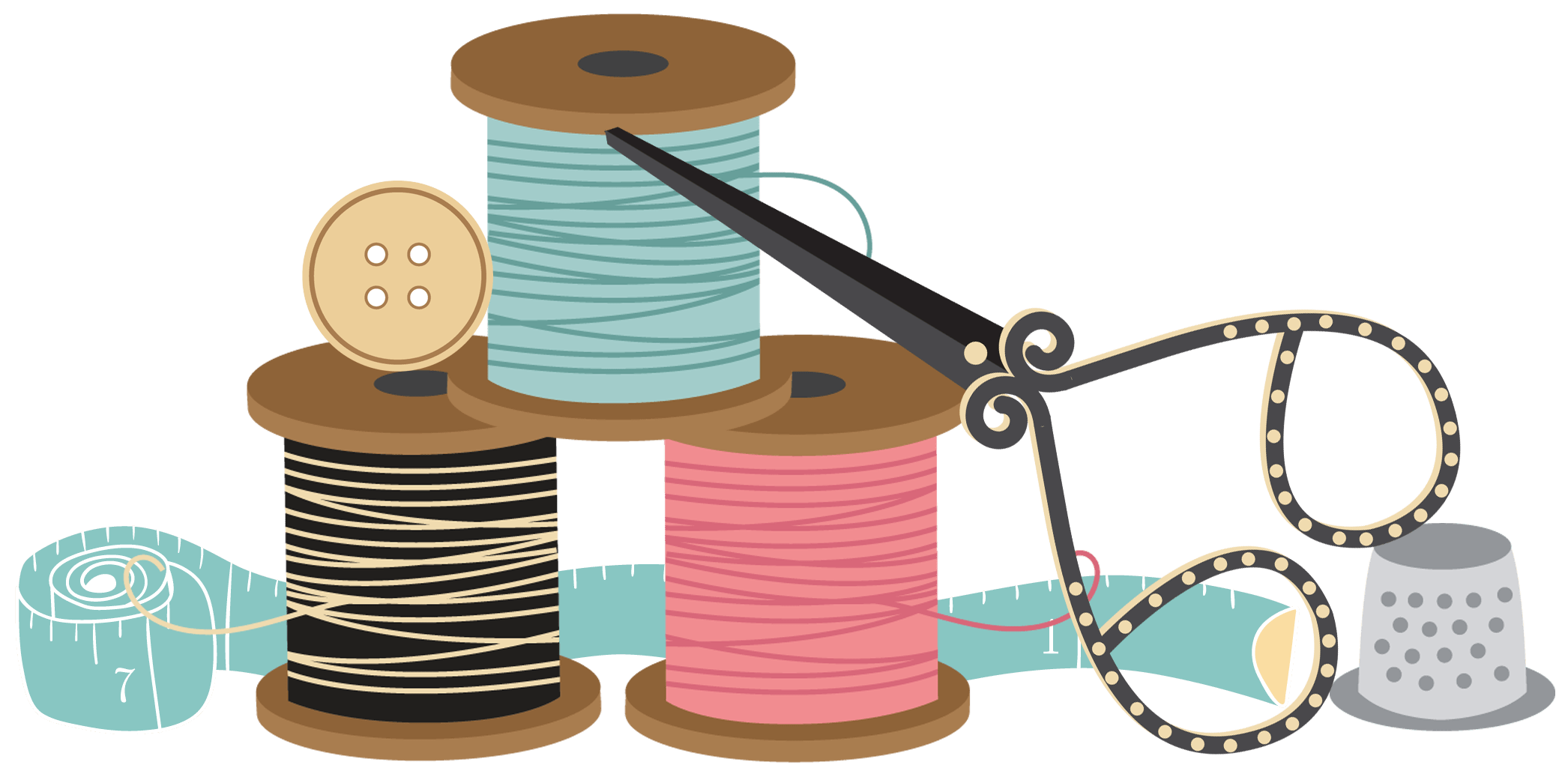 Royalty Free Clipart Image of Sewing Notions 1180284 Clipart Clip