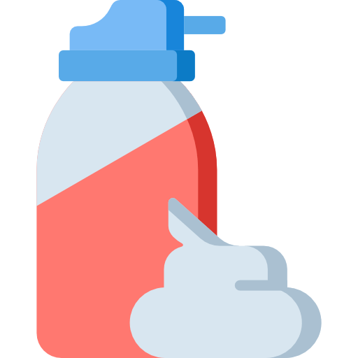 Clipart of a Shaving Cream Character Holding a Razor Royalty Clip Art Library