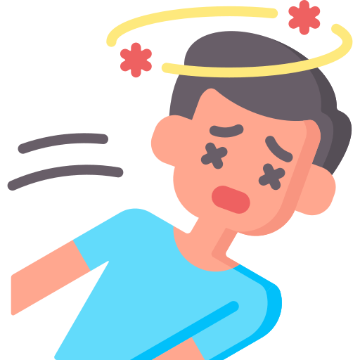 Fainting RGB color icon. Man losing consciousness from sunstroke Clip