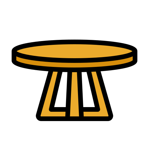 Round Wooden Vintage Table Clip Art Graphic by Homegrownladybug Clip