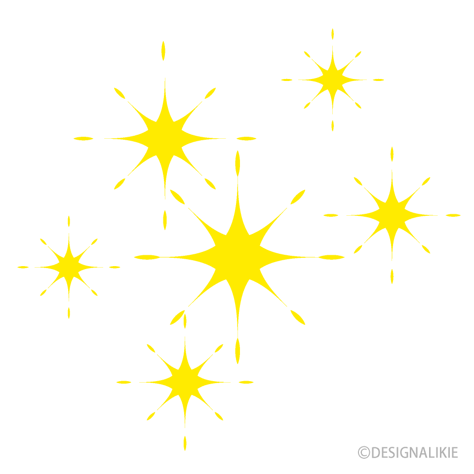 Star shine composition. Shining white star stencil, various 3930700