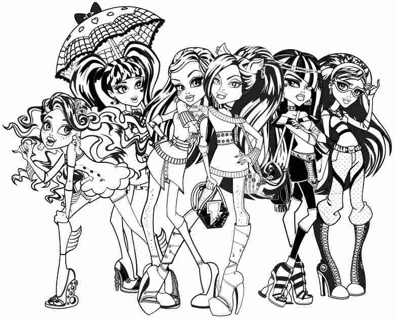 coloring de monster high 655095