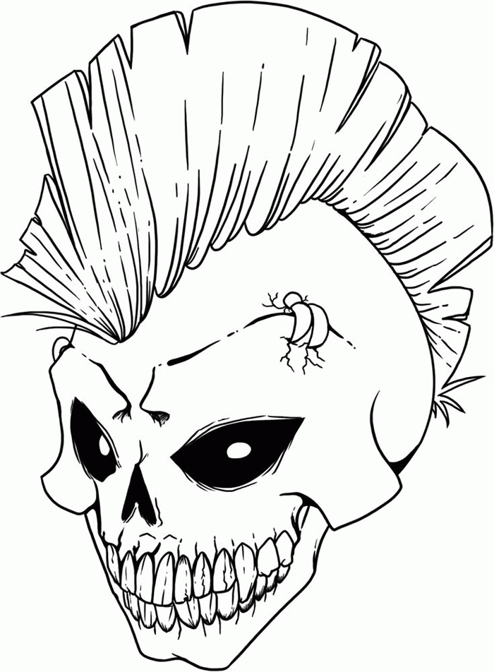 Free Detailed Coloring Pages For Adults Skull, Download Free Detailed