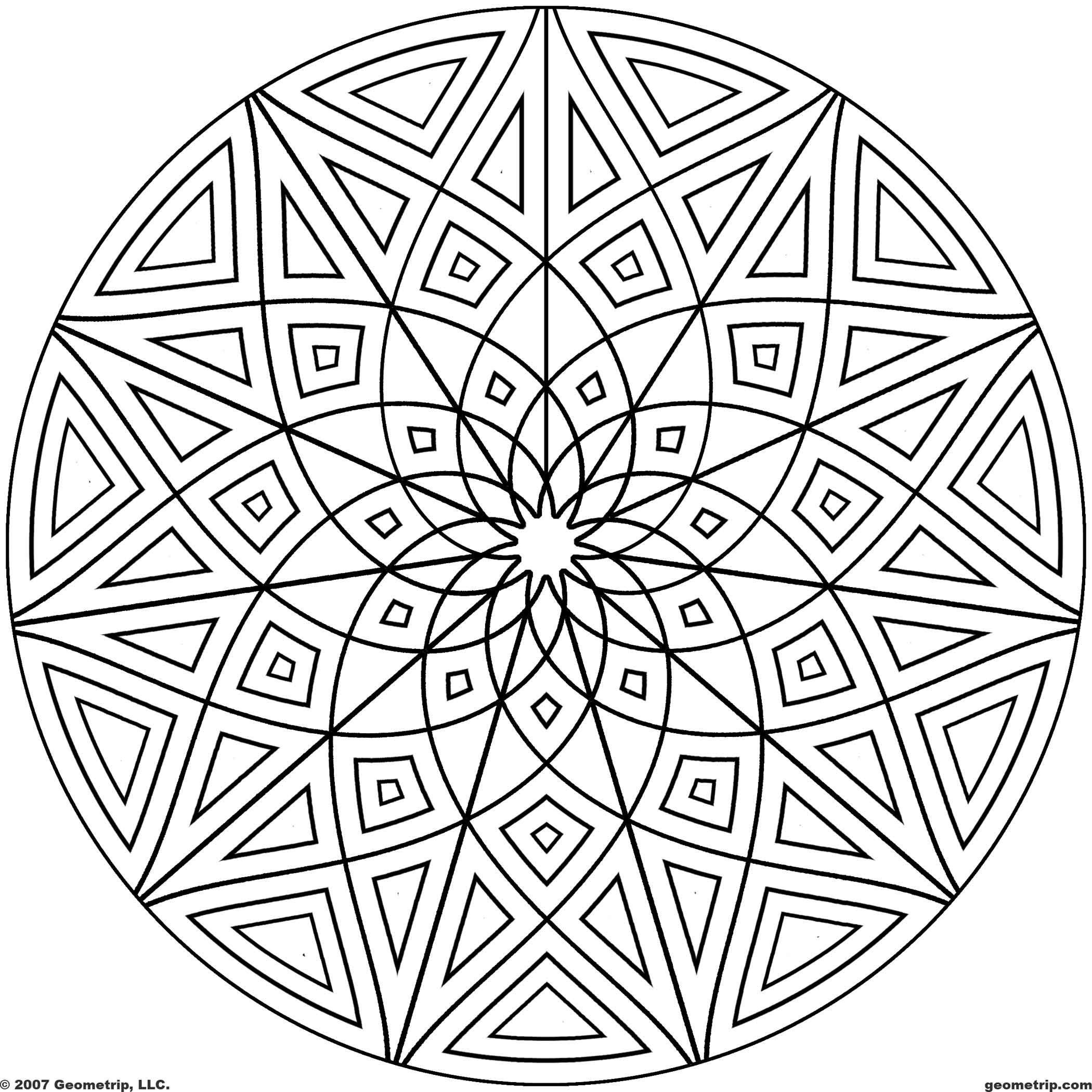 Geometric Shape Coloring Pages - Printable Coloring Pages for Kids
