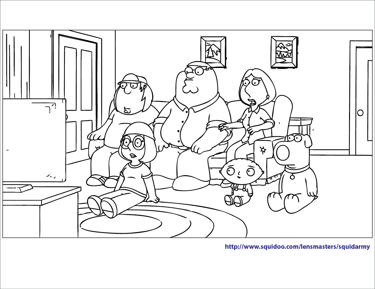 family guy cast coloring pages Clip Art Library