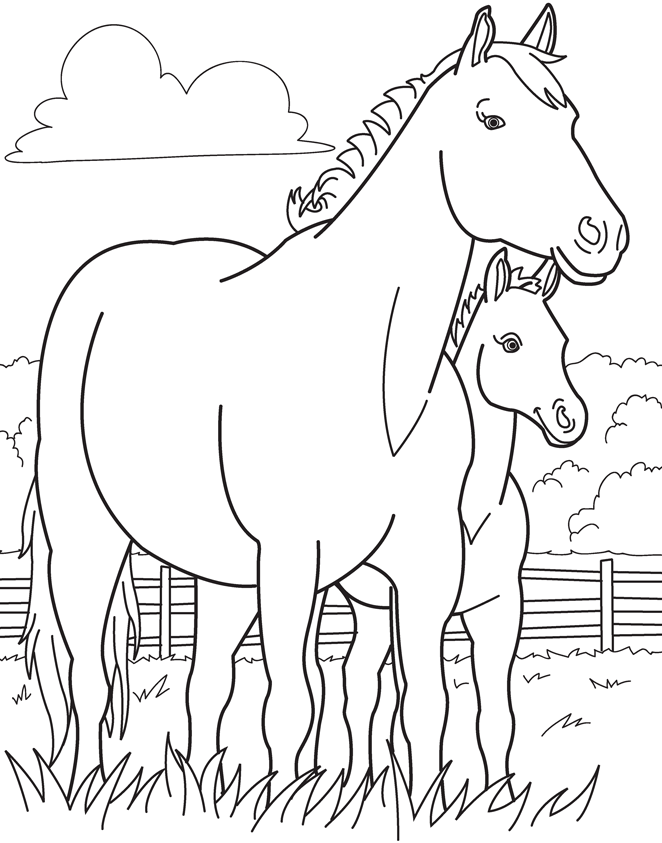 Free Coloring Pages Of Horses And Foals, Download Free Coloring Pages Of Horses And Foals png