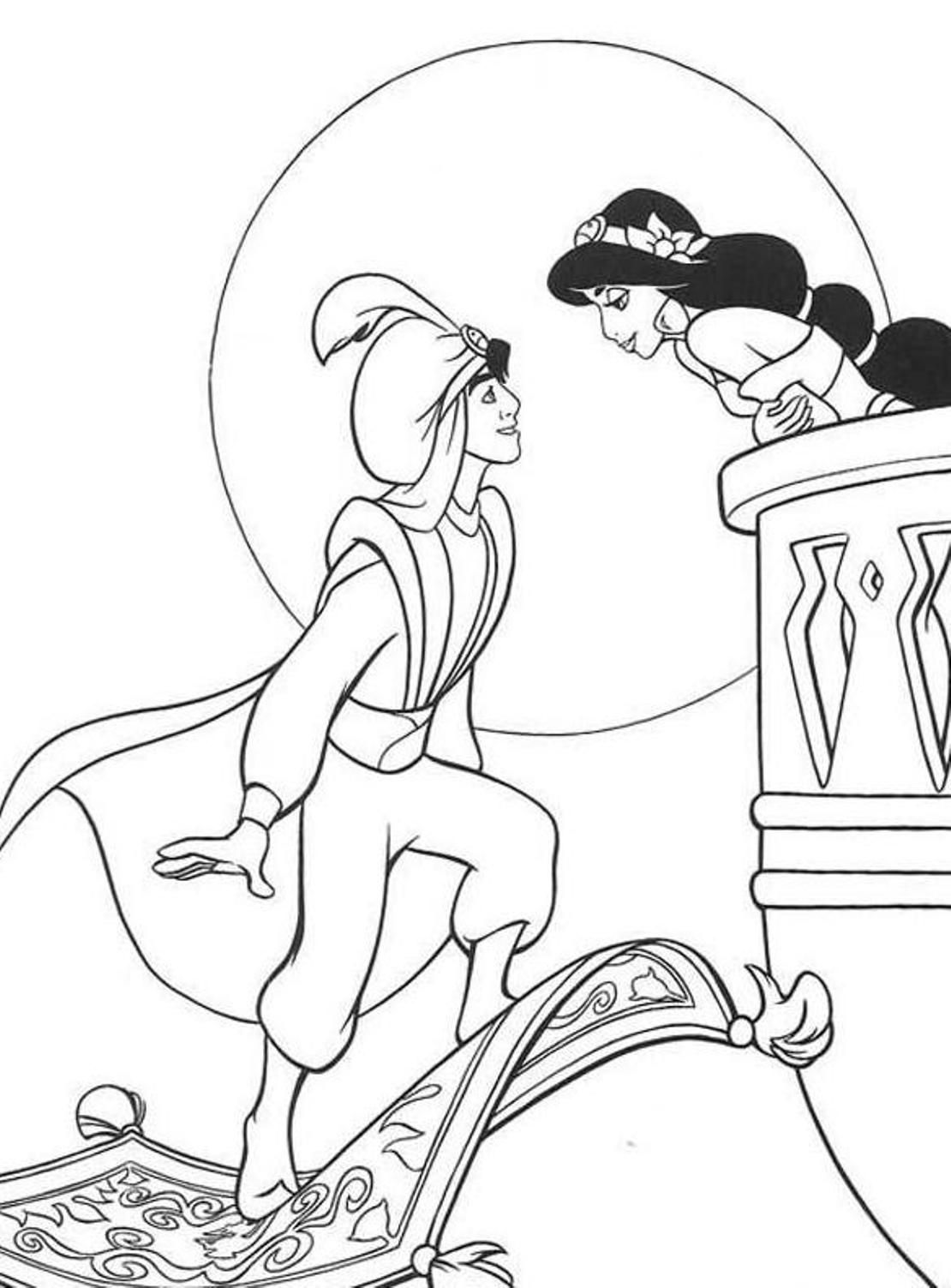 aladdin and jasmine easy drawing 698797