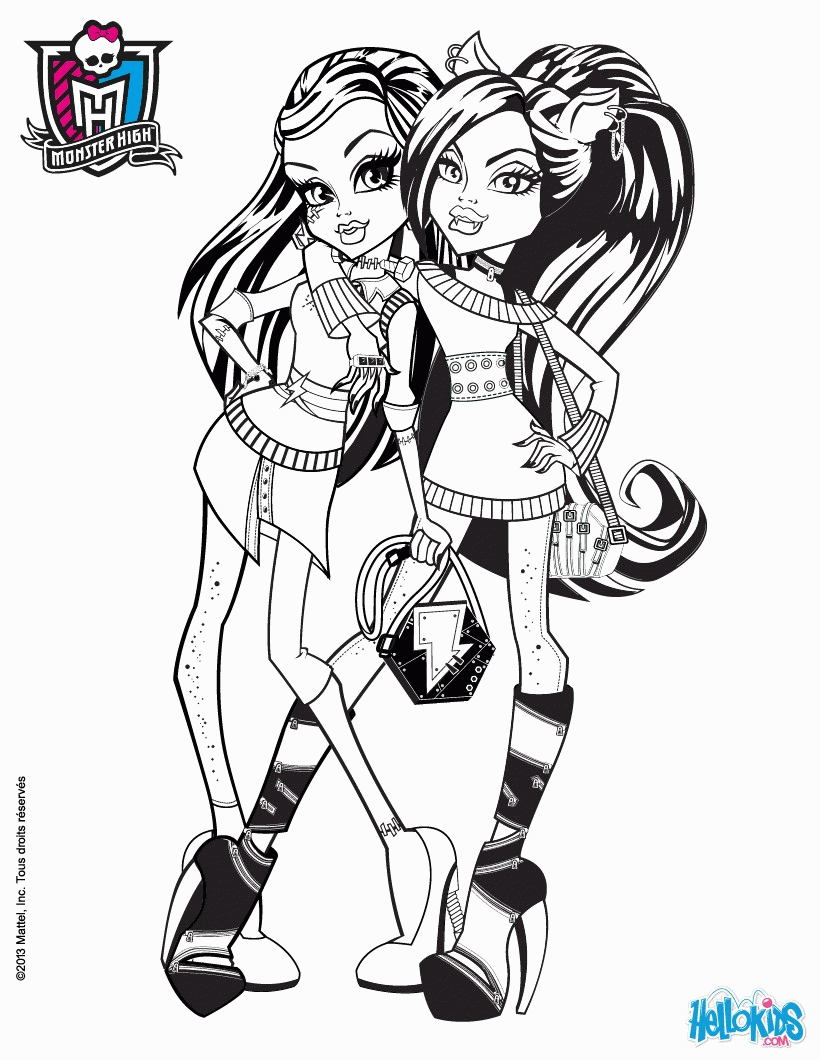 monster high colouring pages frankie Clip Art Library