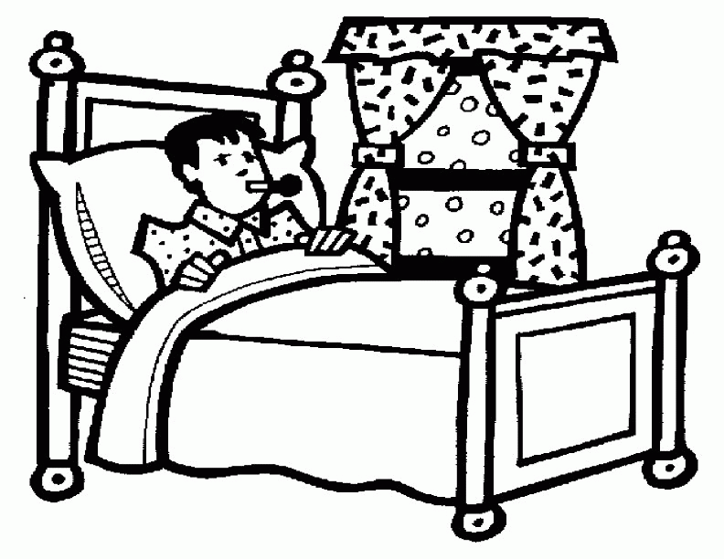 sick person coloring page Clip Art Library