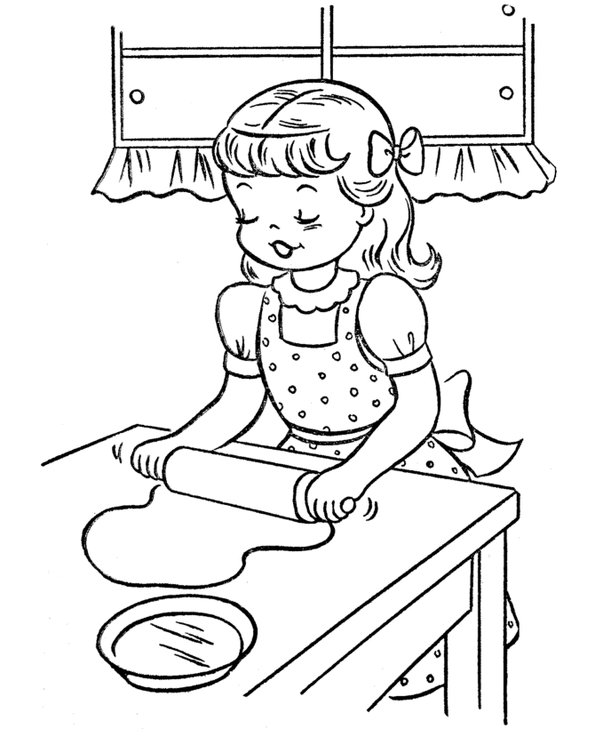 Hello Kitty Chef Coloring Pages