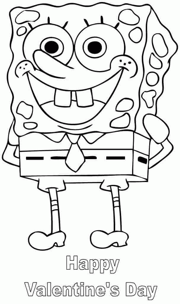 Free Spongebob Valentine Coloring Pages, Download Free Spongebob