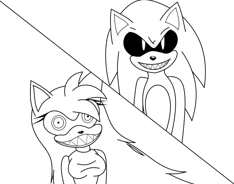 dark sonic coloring pages Clip Art Library