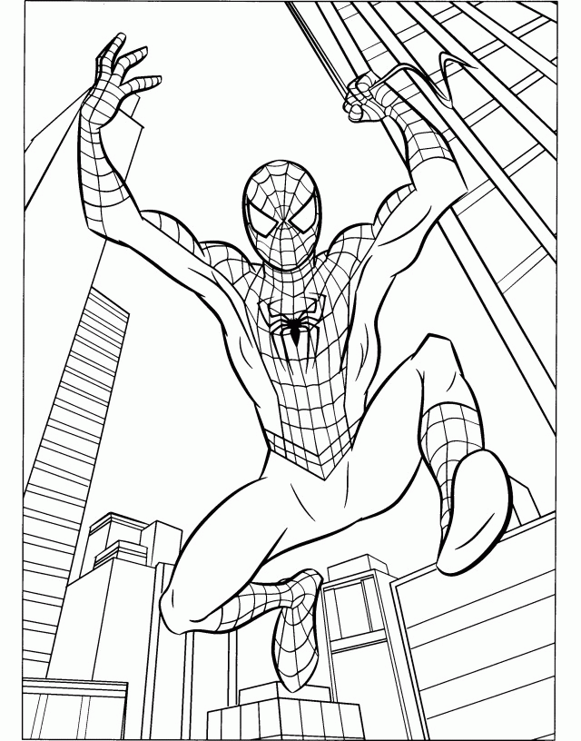 spiderman blank coloring pages 575340