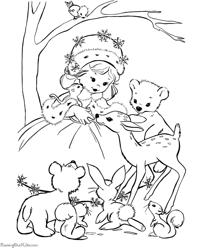 Free Printable Vintage Christmas Coloring Pages