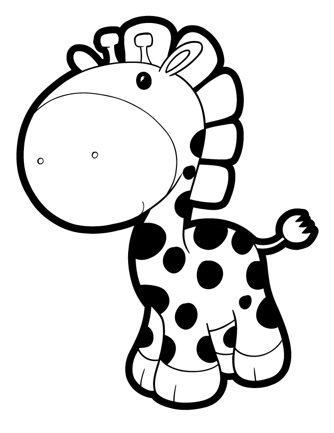 baby giraffe line art Clip Art Library
