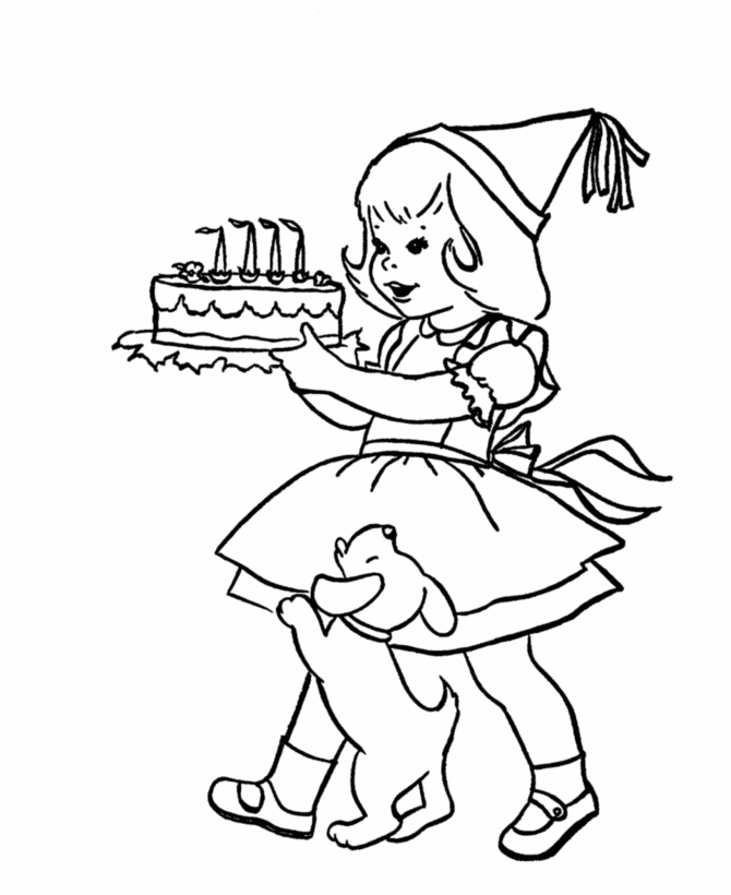 Free Birthday Party Coloring Pages, Download Free Birthday Party