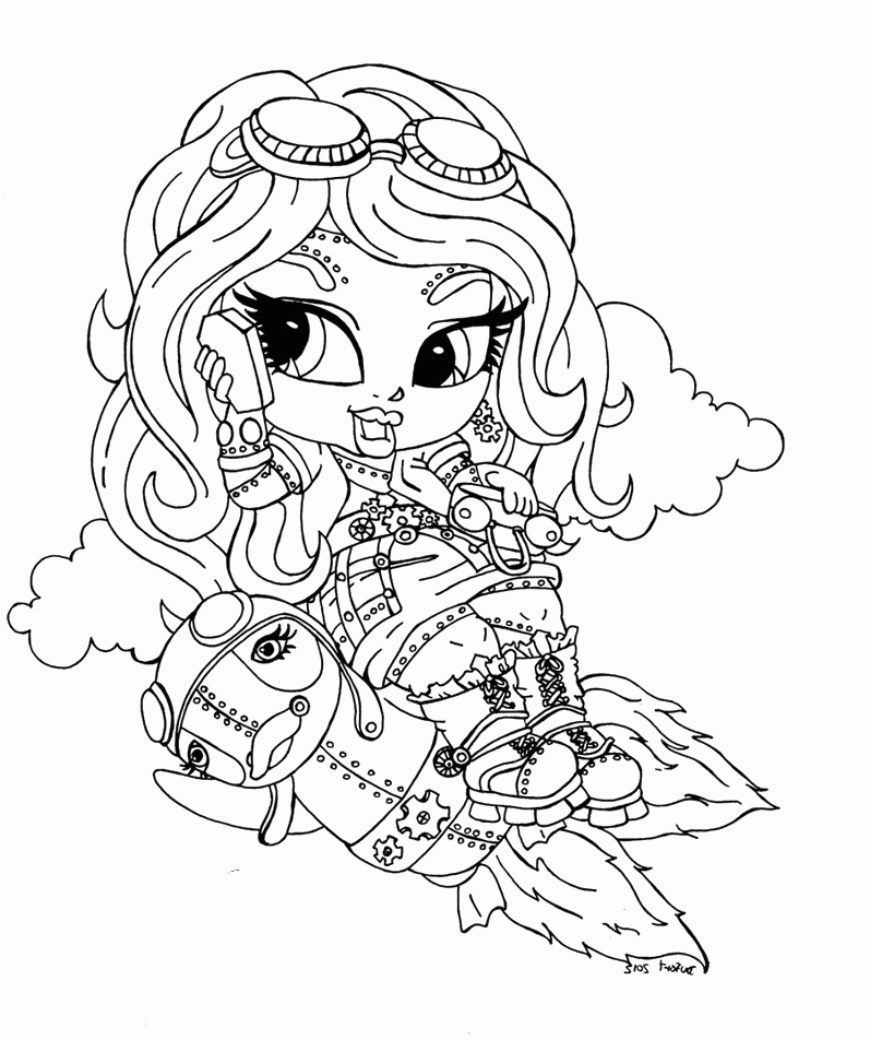 Monster High Coloring Pages Baby Skelita